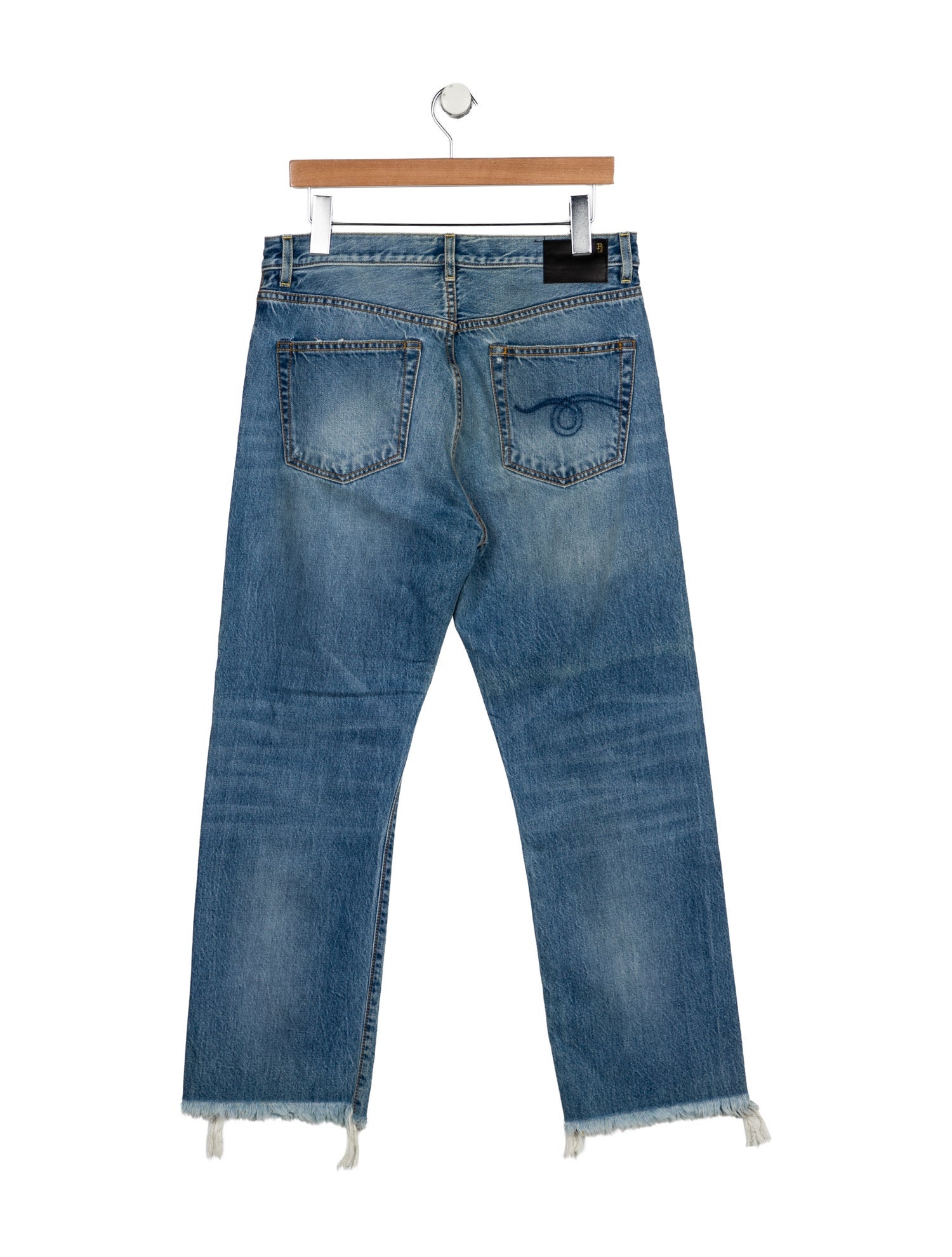 R13 High-Rise Straight Leg Jeans